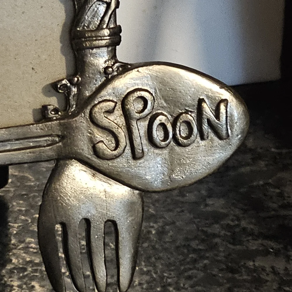 Pier 1‎ Imports Vintage Pewter Picture Photo Frame Kitchen Maximalist Bold 3x3